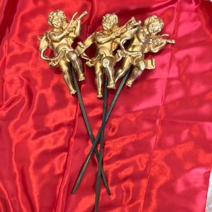 Vintage Cherubs Angels Plastic Playing Violin